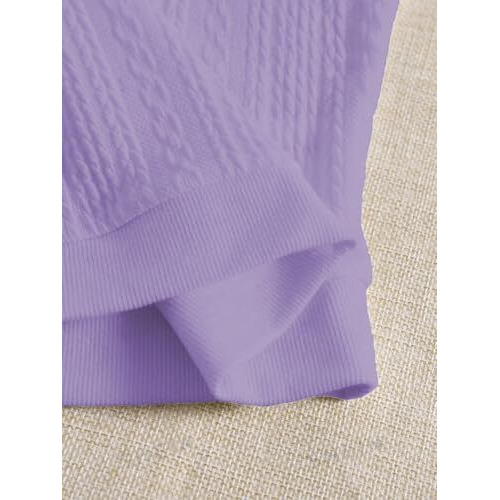 Toplot Women's V-Neck Solid Textured Tank Top (Collar-Tank-Top-5193-Purple-S)