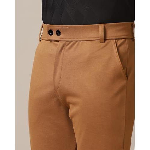 Toplot Men's Formal Trousers || Slim Fit Men's Wear Trousers || Stretchable Formal Pant Trousers || Trouser For Men (Formal-5181-Brown-40)
