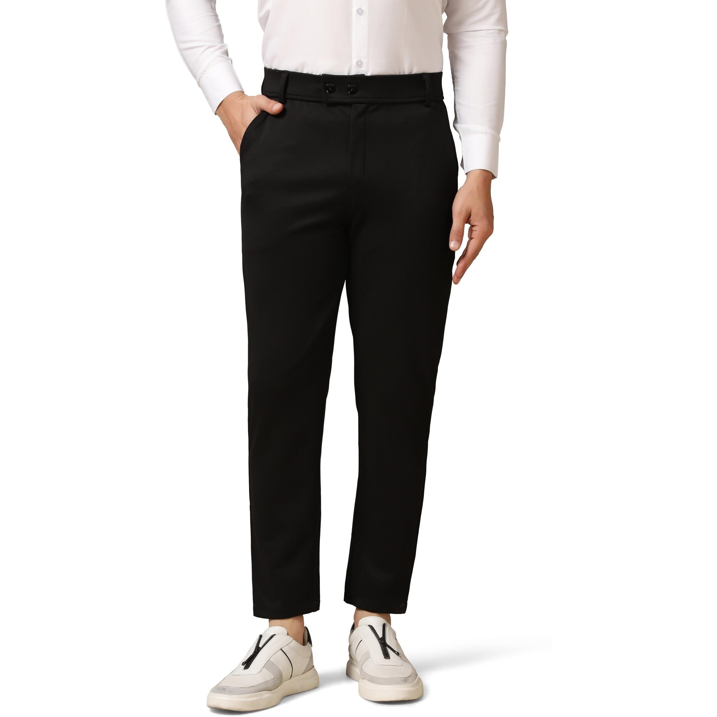 Toplot Men's Formal Trousers || Slim Fit Men's Wear Trousers || Stretchable Formal Pant Trousers || Trouser For Men (Formal-5181-Black-38)