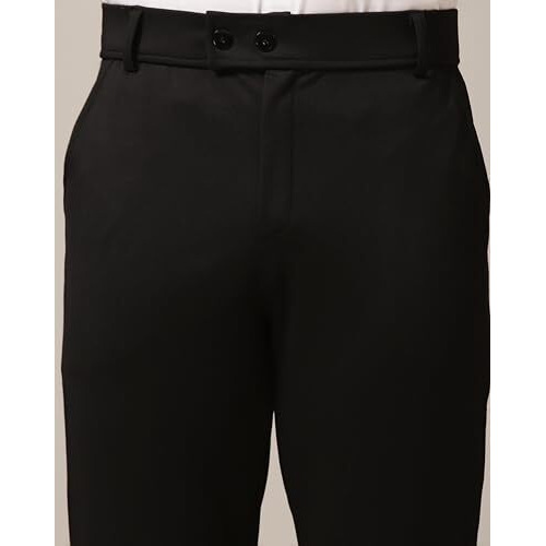 Toplot Men's Formal Trousers || Slim Fit Men's Wear Trousers || Stretchable Formal Pant Trousers || Trouser For Men (Formal-5181-Black-38)
