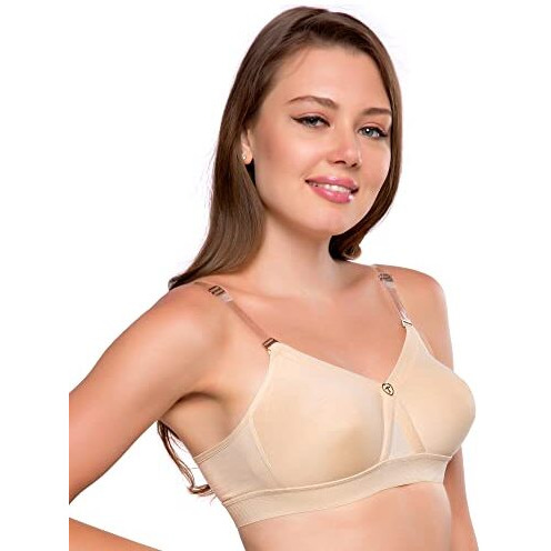 Trylo Women's Non-Wired Bra (Alpa Strapless_Skin_40E)