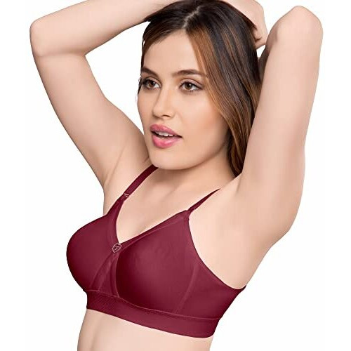 Trylo Women's Non-Wired Bra (Alpa_Marun_38D)