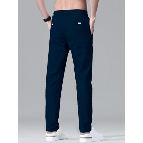Toplot Men's Regular Casual Pants (Men-Pant-5188-Navy-36)