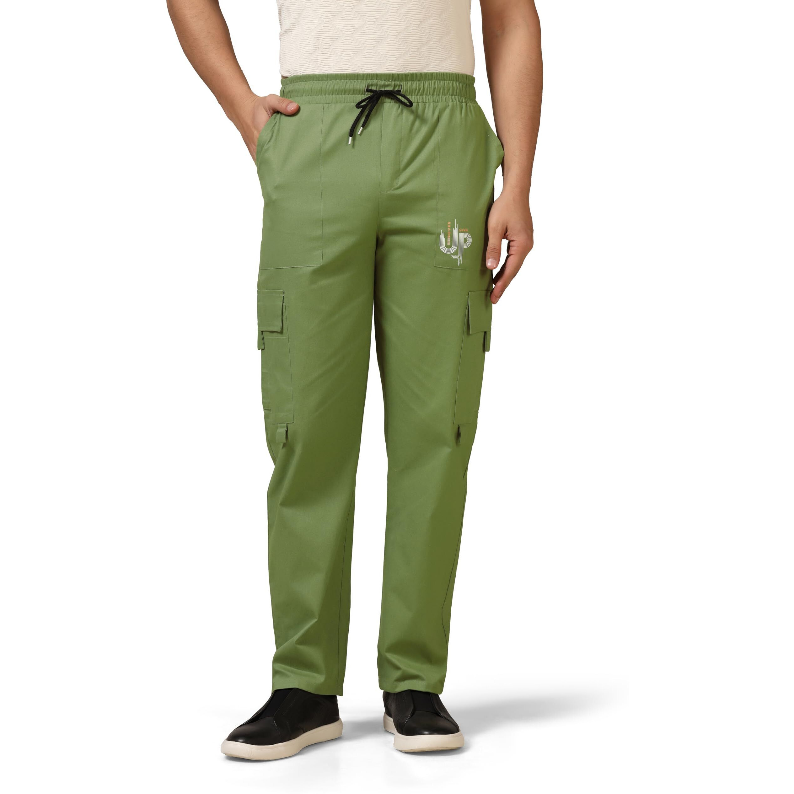 Toplot Cotton Multi-Pocket Cargo Pant For Men (Men-Up-Cargo-5178-Green-36)