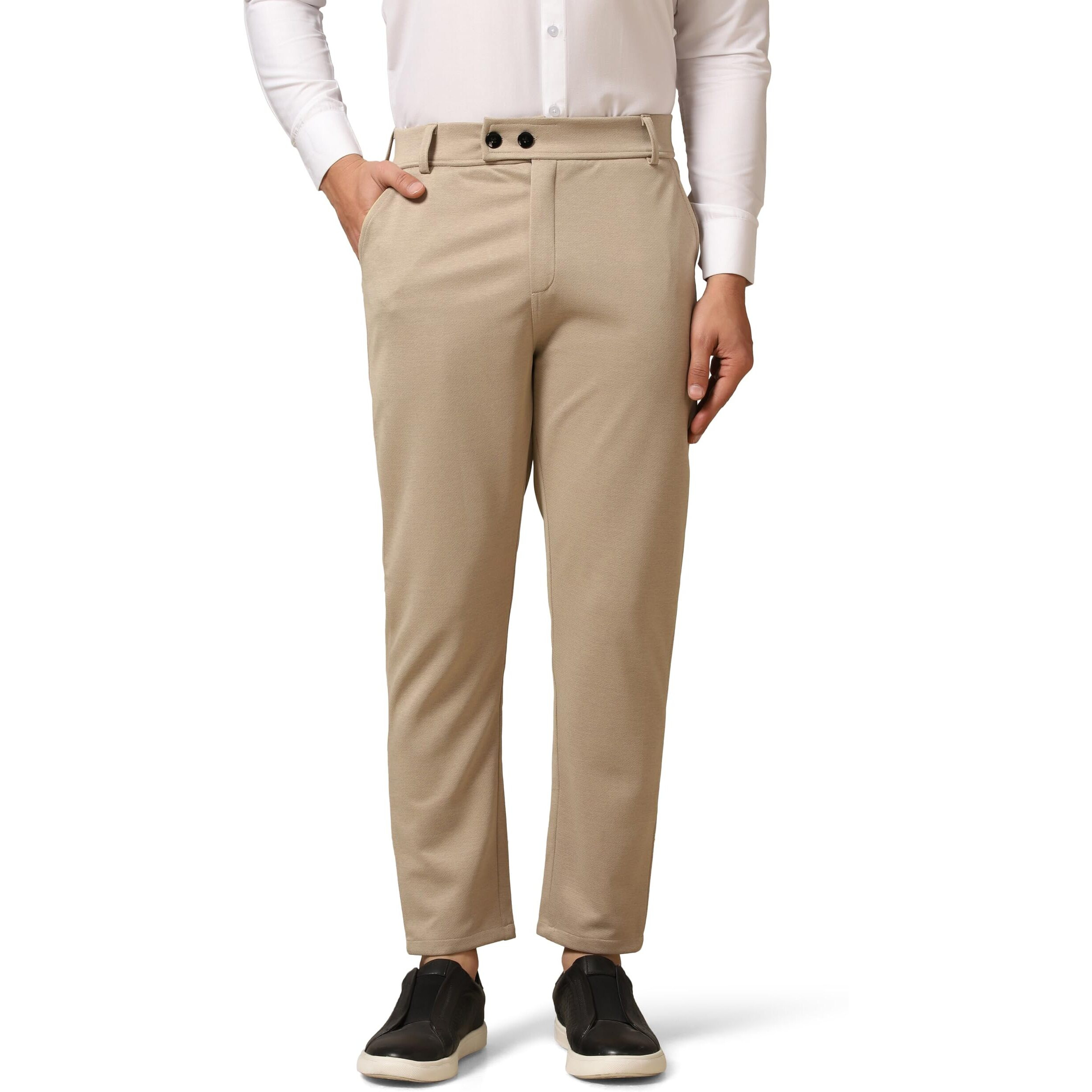 Toplot Men's Formal Trousers || Slim Fit Men's Wear Trousers || Stretchable Formal Pant Trousers || Trouser For Men (Formal-5181-Beige-28)