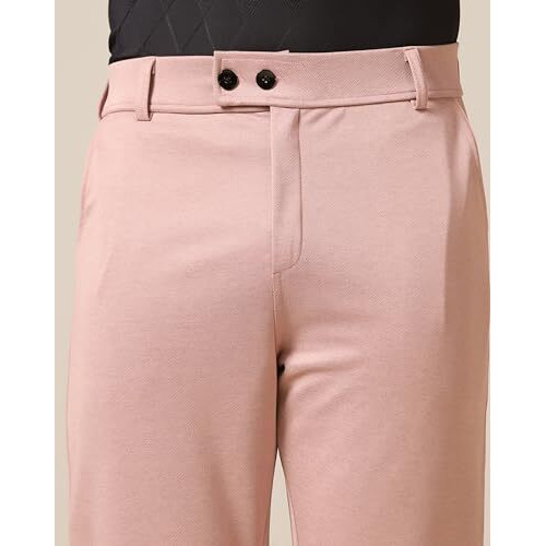 Toplot Men's Formal Trousers || Slim Fit Men's Wear Trousers || Stretchable Formal Pant Trousers || Trouser For Men (Formal-5181-Pink-28)