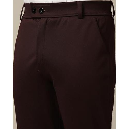 Toplot Men's Formal Trousers || Slim Fit Men's Wear Trousers || Stretchable Formal Pant Trousers || Trouser For Men (Formal-5181-Coffee-38)