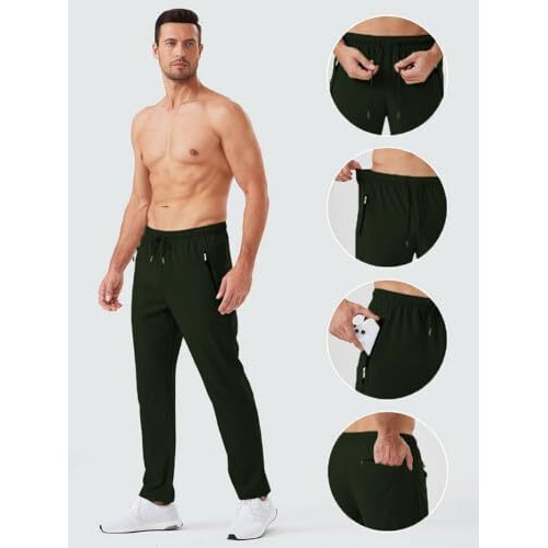 Toplot Track Pants For Men || Activewear Pants || Mens Joggers || Zipper Pocket || Casual Trousers || Stretchable (Sports | Gym | Yoga) (Track-Pant-5217-Olive-30)