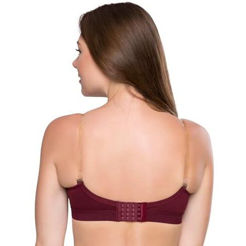 Trylo Alpa Strapless Women's Bra Hoisery Cotton E-Cup Marun 40