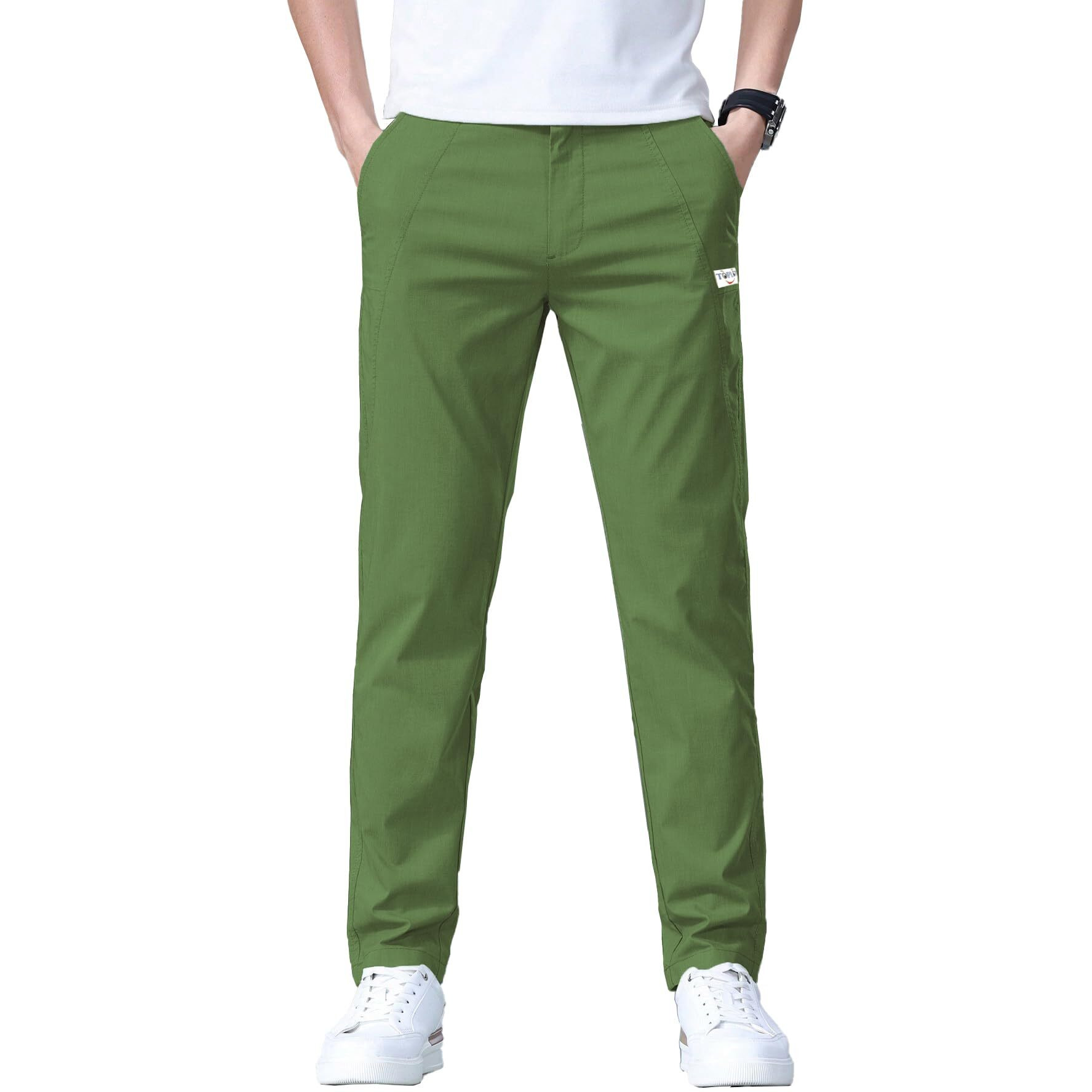 Toplot Men's Regular Casual Pants (Men-Pant-5188-Green-36)