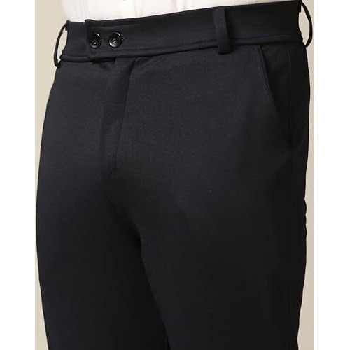 Toplot Men's Formal Trousers || Slim Fit Men's Wear Trousers || Stretchable Formal Pant Trousers || Trouser For Men (Formal-5181-Navy-28)