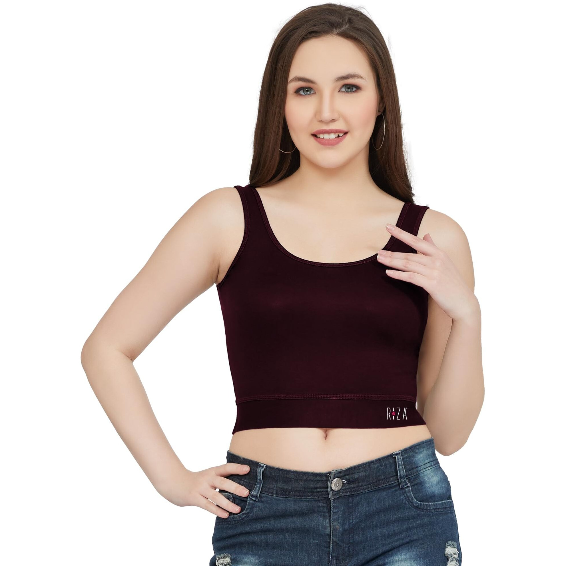 Trylo Tank Crop Top - Wine - Xl