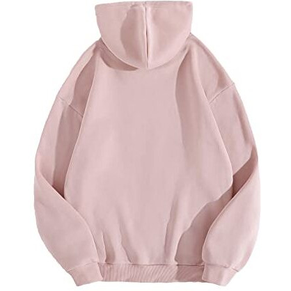 Toplot Men's Causal Solid Woolen Blend Hoodie With Hooded Neck (Mens-Hoodie-5047-Peach-L)