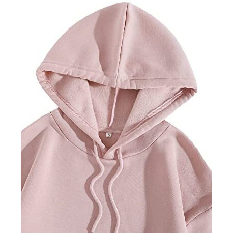 Toplot Men's Causal Solid Woolen Blend Hoodie With Hooded Neck (Mens-Hoodie-5047-Peach-L)