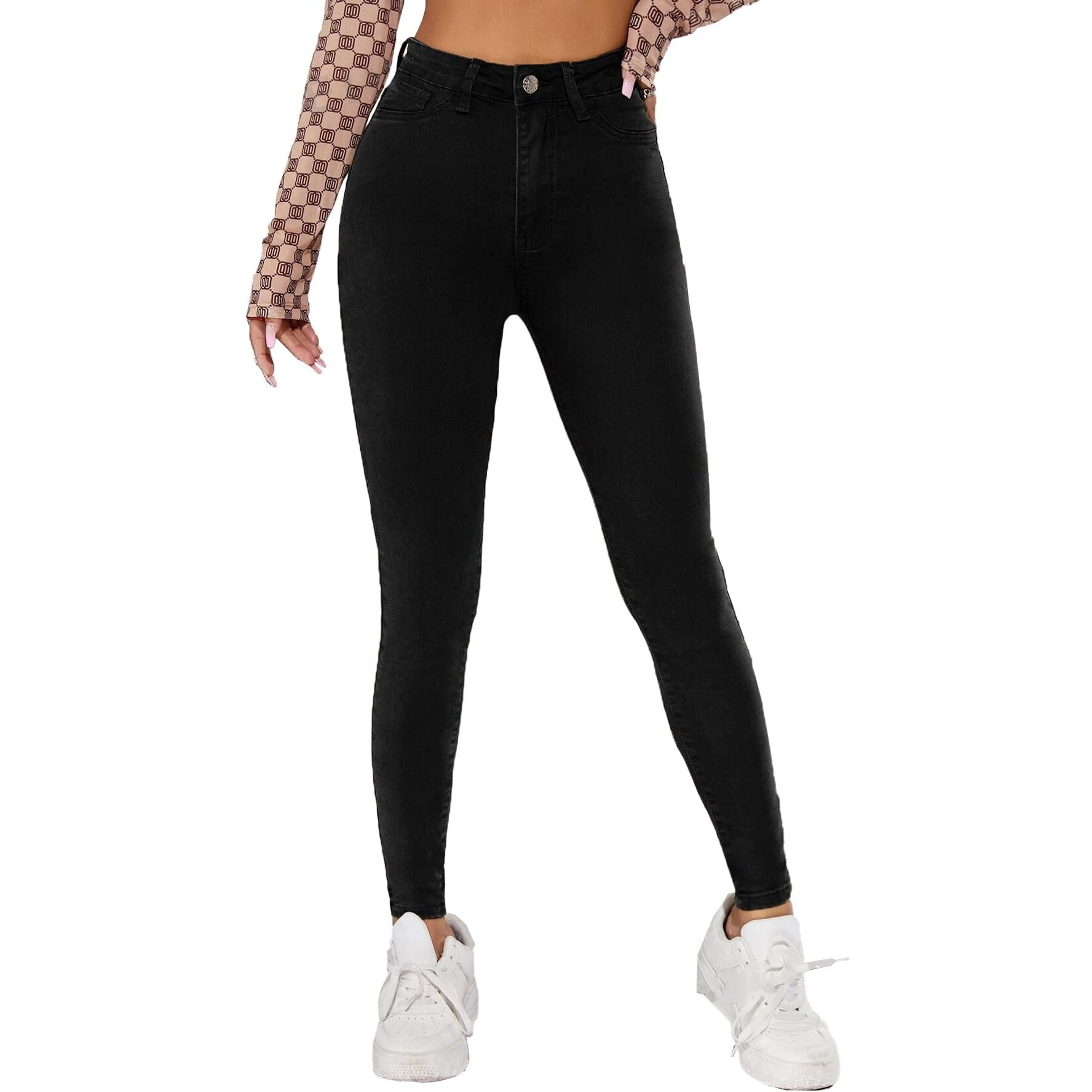 Toplot Skinny Fit Jeans For Women (Jeans-5152-Black-28)