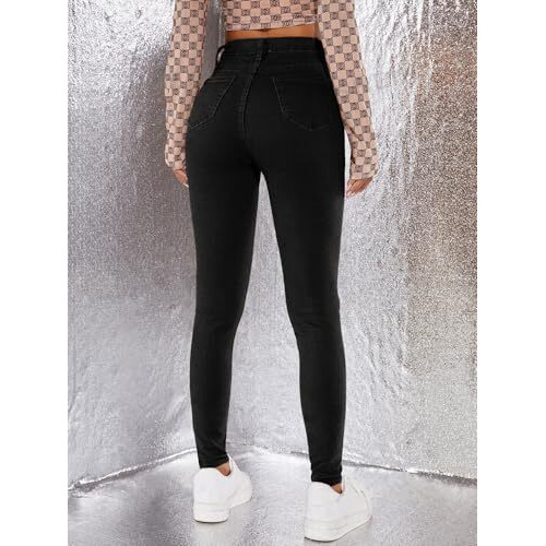 Toplot Skinny Fit Jeans For Women (Jeans-5152-Black-28)