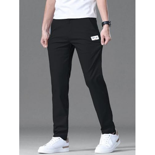 Toplot Men's Regular Casual Trouser (Pant-5188-Black-32)