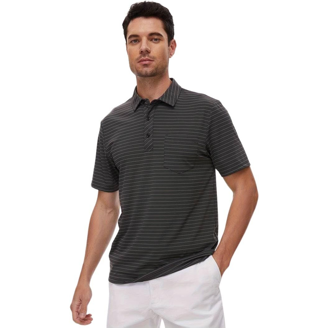 Toplot Men Regular Fit T-Shirt || T-Shirt For Men || Polo T Shirt (Lining-Polo-5238-Black-Xl)