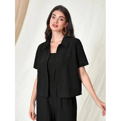 Toplot Jumpsuit For Women || Coordset For Women || Co Ord Western (Jump-Suit-5225-Black-S)