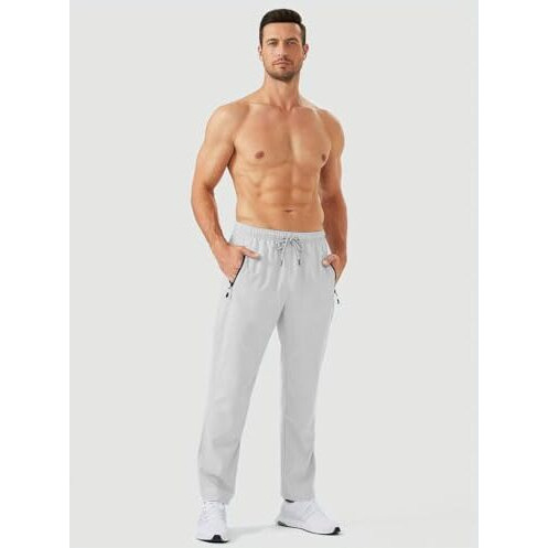 Toplot Track Pants For Men || Activewear Pants || Mens Joggers || Zipper Pocket || Casual Trousers || Stretchable (Sports | Gym | Yoga) (Track-Pant-5217-Grey-36)