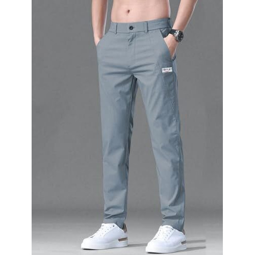 Toplot Men's Regular Casual Trouser (Pant-5188-Silver-38)