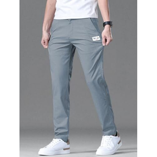 Toplot Men's Regular Casual Trouser (Pant-5188-Silver-38)