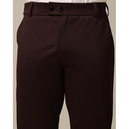 Toplot Men's Formal Trousers || Slim Fit Men's Wear Trousers || Stretchable Formal Pant Trousers || Trouser For Men (Formal-5181-Coffee-28)