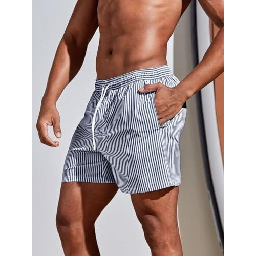 Toplot Regular Fit Stripe Printed Boxer Shorts For Men (Lining-Shorts-5129-Navy-Xxl)