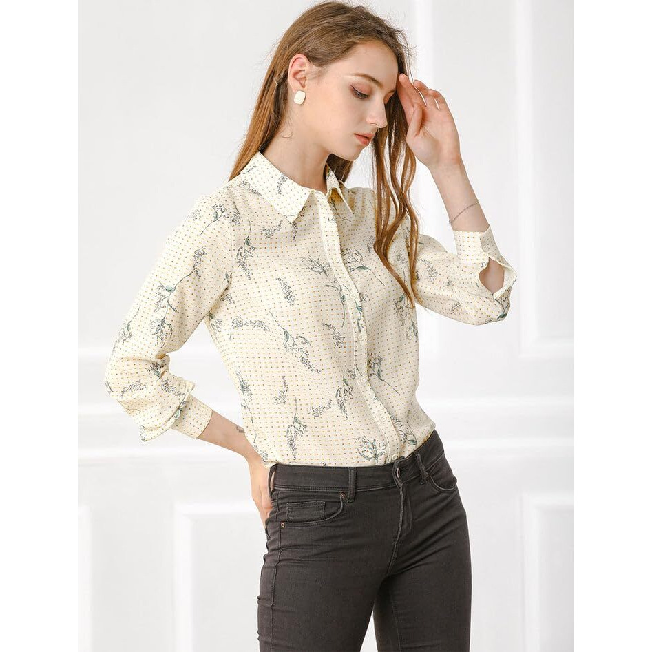 Toplot Shirt For Women || Women's Shirt Tops (Dott-Shirt-5110-White-Xl)
