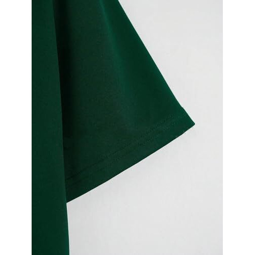 Toplot Heart Printed Round Neck Crop Top For Women (Big-Heart-Top-5201-Olive-L)