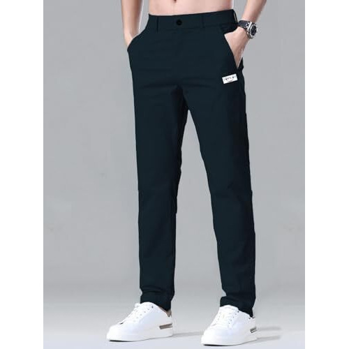Toplot Men's Regular Casual Trouser (Pant-5188-Navy-34)