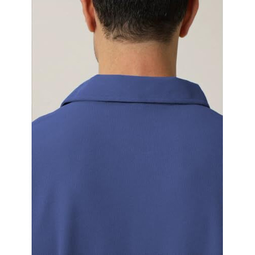 Toplot Men T-Shirt || T-Shirt For Men (Solid-Polo-5235-Blue-L)