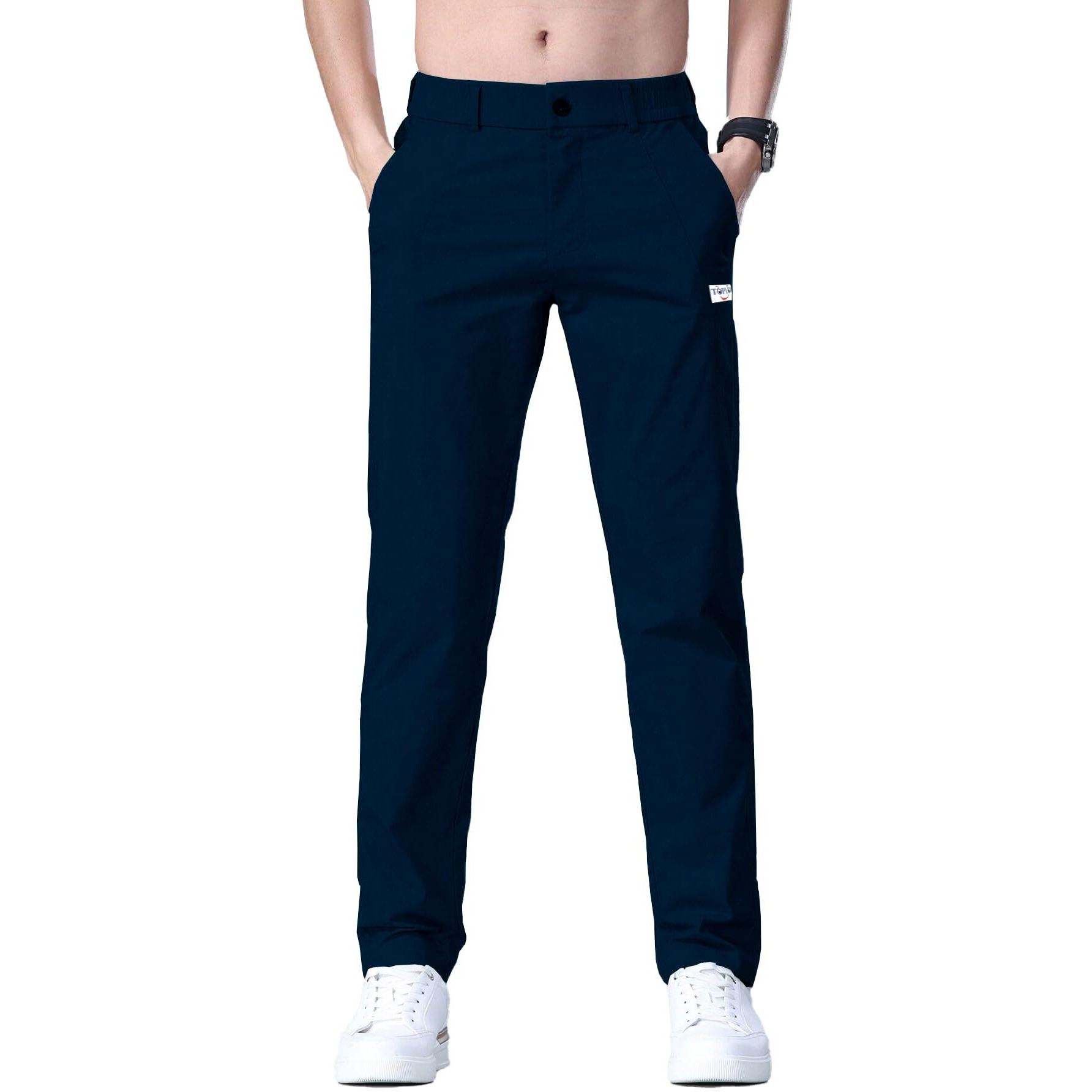 Toplot Men's Regular Casual Pants (Men-Pant-5188-Navy-40)
