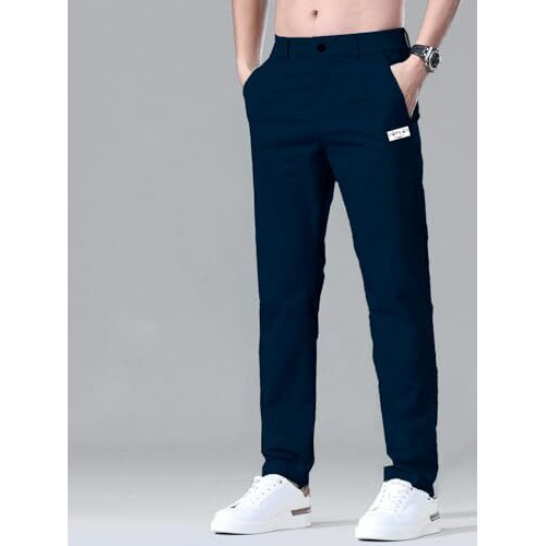 Toplot Men's Regular Casual Pants (Men-Pant-5188-Navy-40)