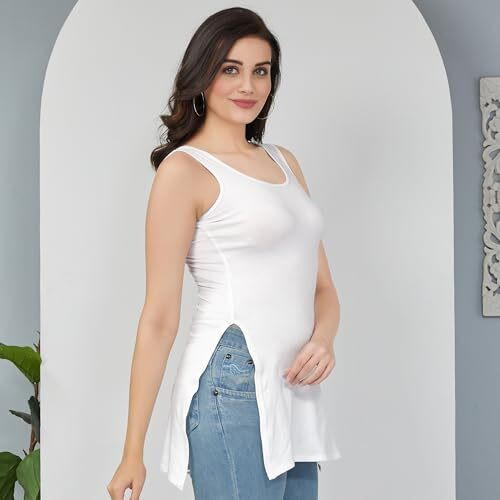 Trylo Kurti Slip-White-2Xl