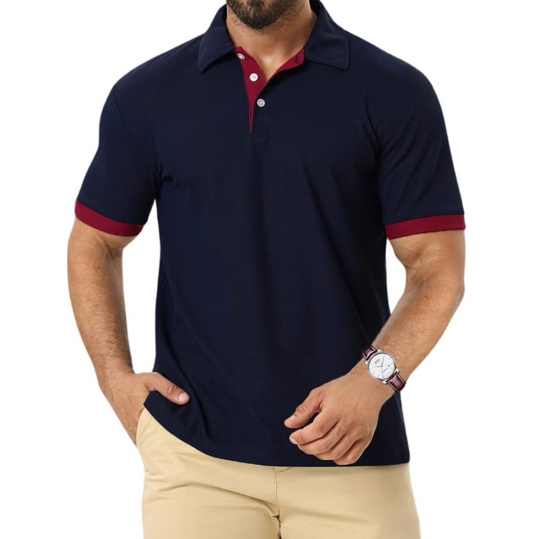 Toplot Men T-Shirt || T-Shirt For Men (Solid-Polo-5235-Navy-Xl)