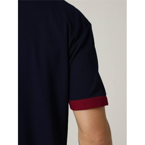Toplot Men T-Shirt || T-Shirt For Men (Solid-Polo-5235-Navy-Xl)