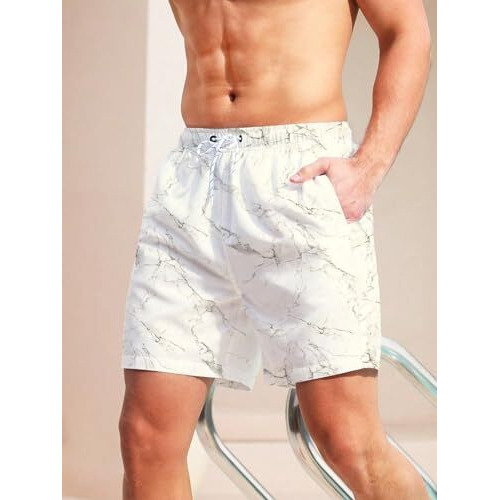 Toplot Regular Fit Printed Boxer Shorts For Men (Shorts-5131-White-S)