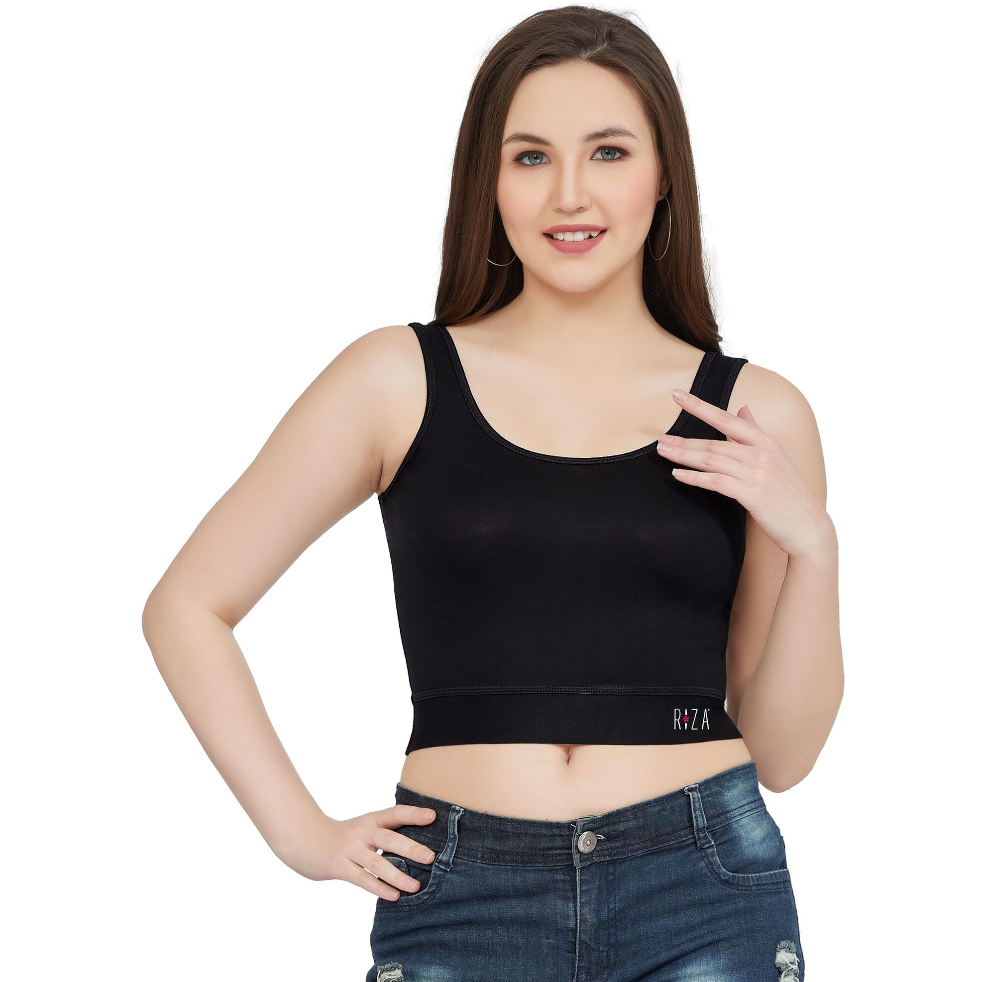 Tank Crop Top - Black - L