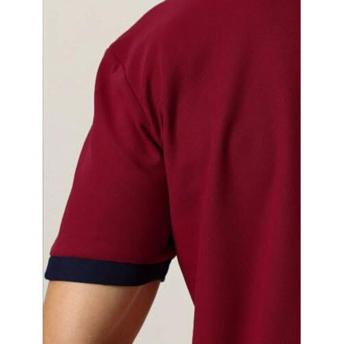 Toplot Men T-Shirt || T-Shirt For Men (Solid-Polo-5235-Maroon-S)