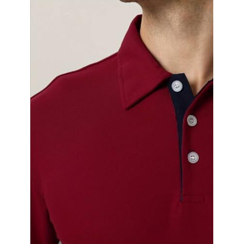 Toplot Men T-Shirt || T-Shirt For Men (Solid-Polo-5235-Maroon-L)