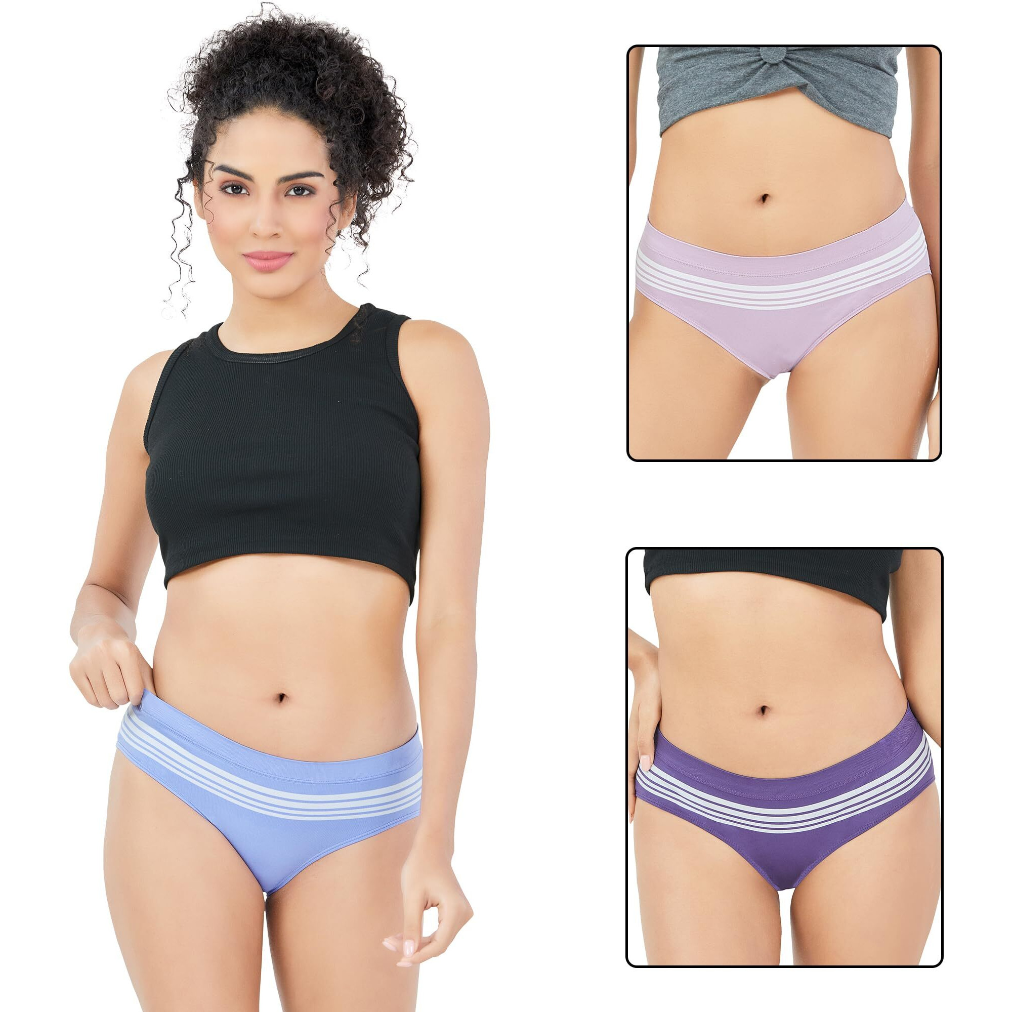 Trylo Riza Softglam Mid Brief - 3Xl Pack-1 Assorted