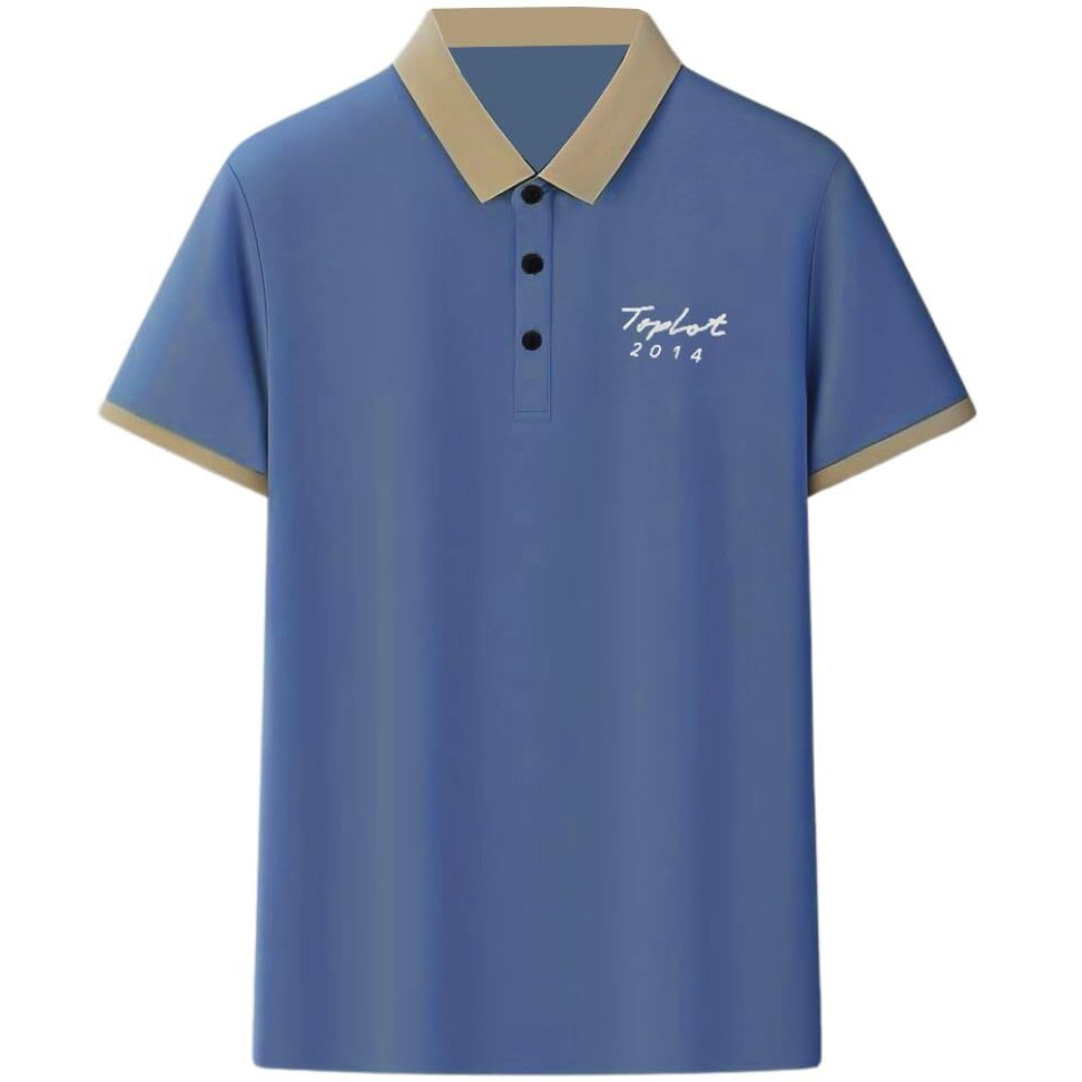 Toplot Men Regular Fit Polo || T Shirt For Men (Matte-Polo-5243-Blue-M)