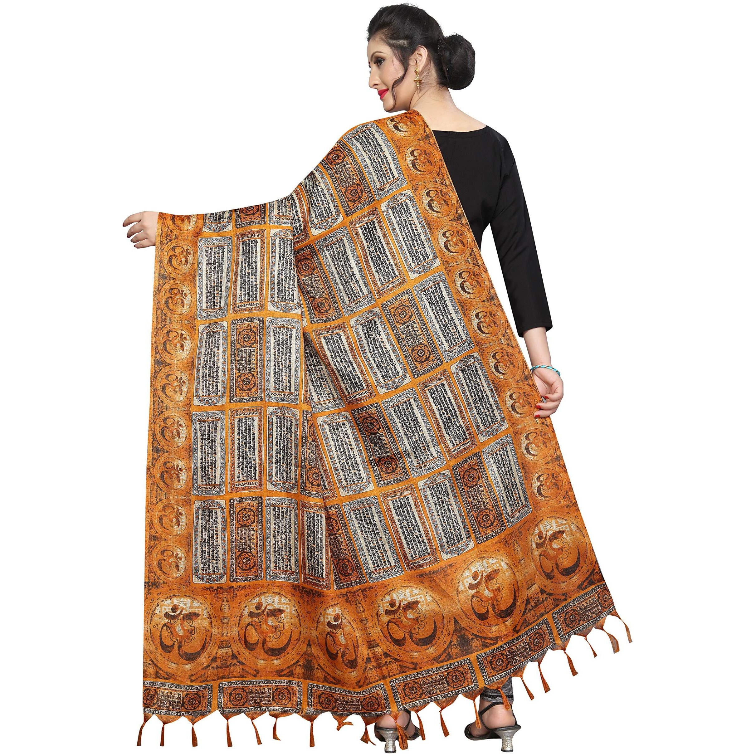 Gosriki Women's Cotton Dupatta (Anni D4 Mustard_Mustard_Free Size)