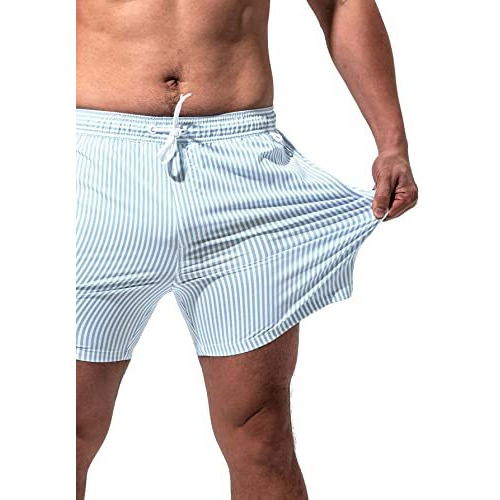Toplot Regular Fit Stripe Printed Boxer Shorts For Men (Lining-Shorts-5129-Sky-L)