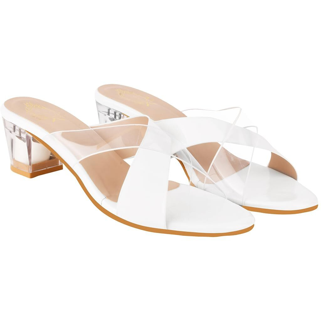 Shoetopia Girls C-1540 White Heeled Sandal - 5 Uk (Girls-C-1540-White)