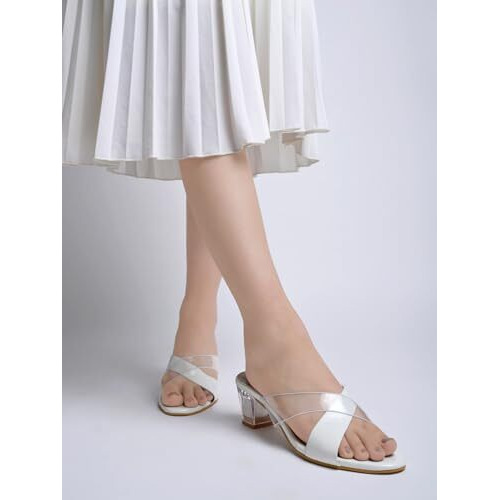 Shoetopia Girls C-1540 White Heeled Sandal - 5 Uk (Girls-C-1540-White)