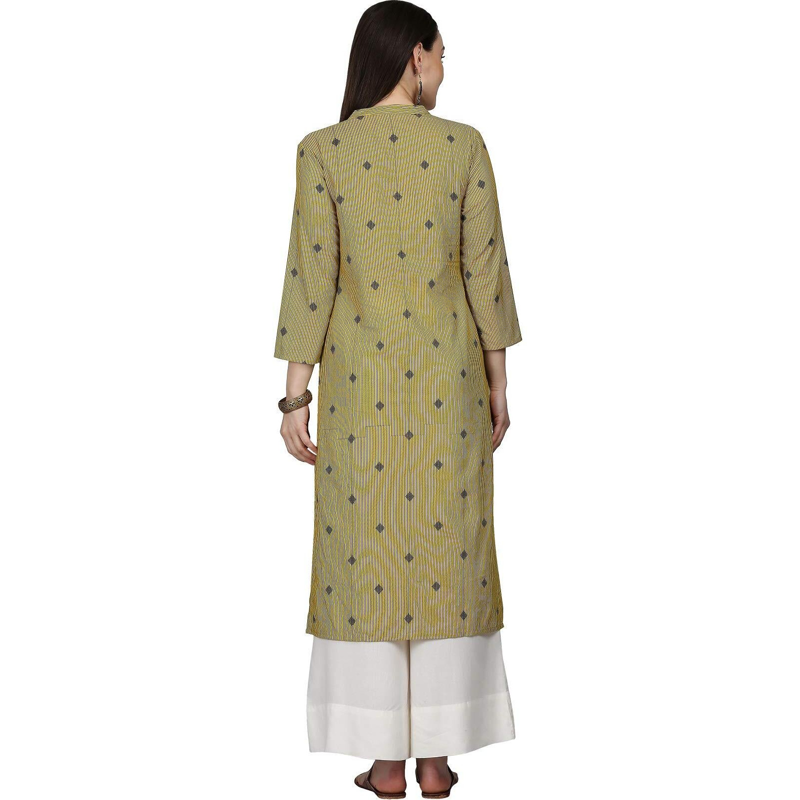 Gosriki Women's Kurta (Kur190060-Xl_Mehandi Green X-Large)