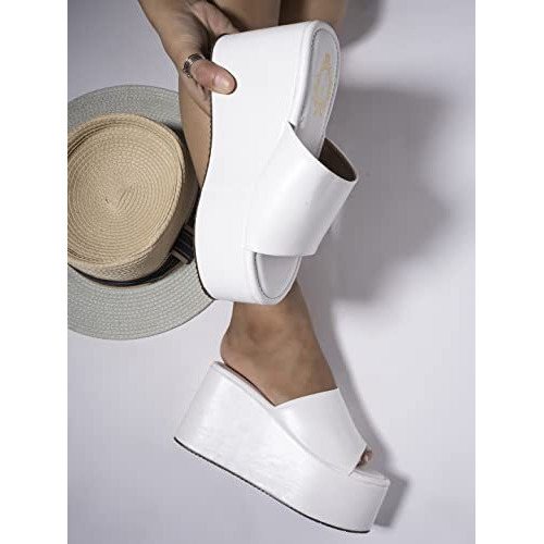 Shoetopia Girls Little White Wedge Sandal - 2 Uk (Girls-Little-White)