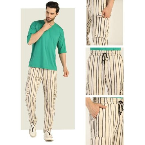 Toplot Men's Regular Casual Pants (Strip-Trouser-5206-Cosmic-36_Cosmic